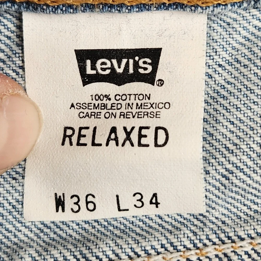 Vintage Levis Orange Tab 540 Jeans Mens 36x34 Blue Light Wash Relaxed Fit‎